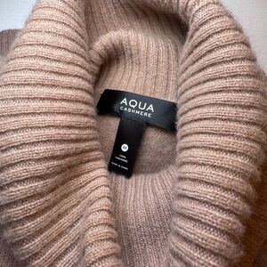Aqua Cashmere Cowl Neck Sweater - Cream